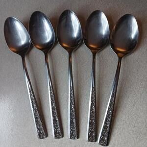 Orleans Silver Stainless Steel Table Spoons Vintage